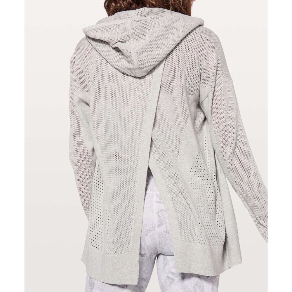 lululemon athletica Gray Hooded Cardigan